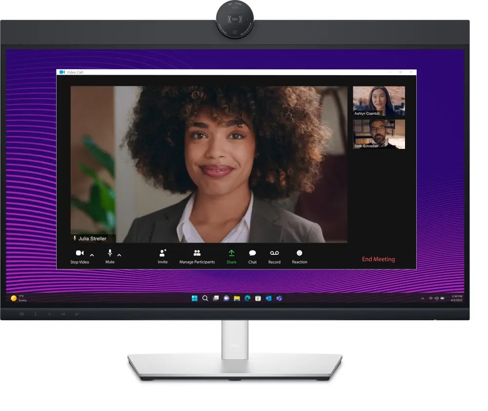Monitor, Dell P2724DEB, 27.0" Video Conferencing AG, IPS, 5ms, 1000:1, 350 cd/m2, QHD (2560x1440), 99% sRGB, cameră web, difuzoare 2x5W, microfon
