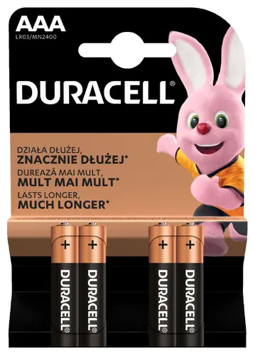 Baterie alcalină DURACELL BASIC LR03 /4 buc. în blister/ 1.5V - 1