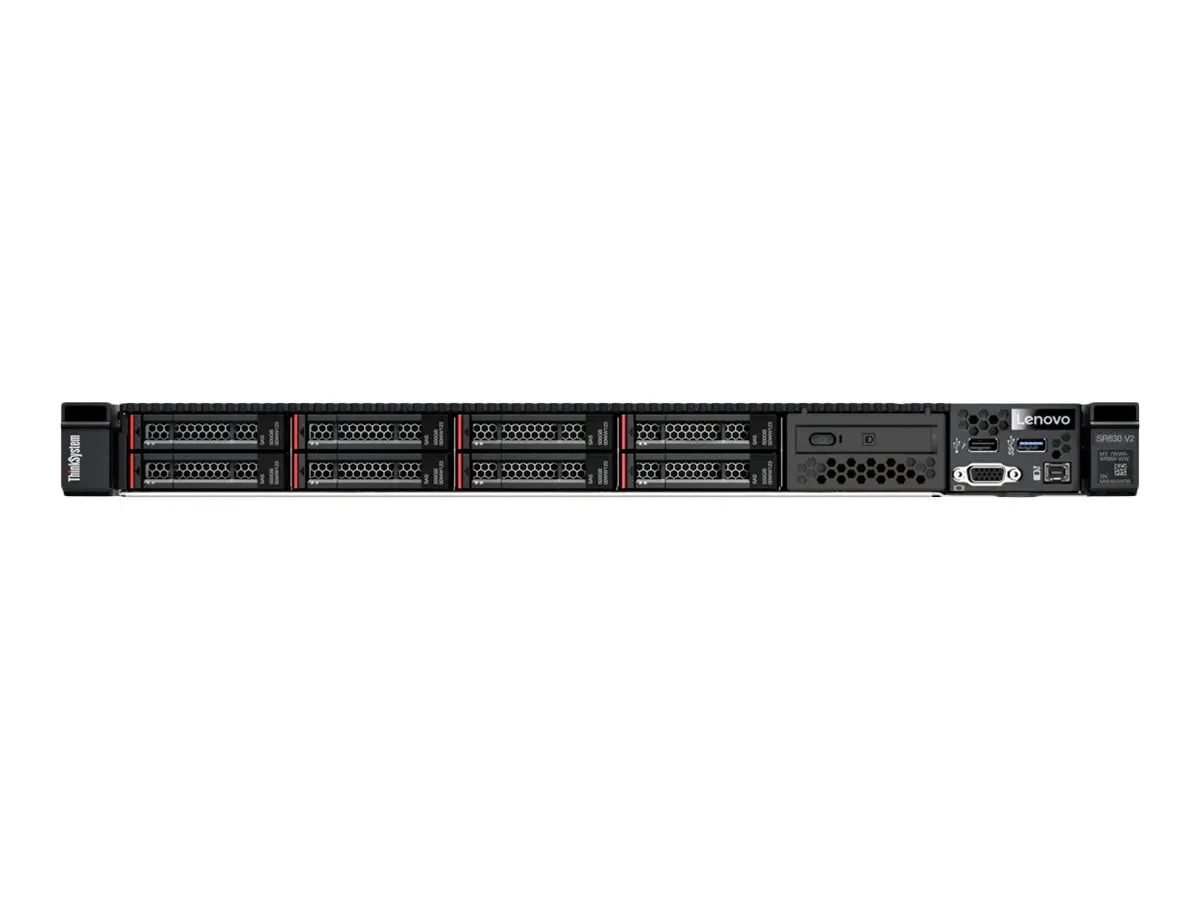 Сървър, Lenovo ThinkSystem SR630 V2, Xeon Silver 4310 (12C, 2.1GHz, 18MB Cache/120W), 32GB (1x32GB, 3200MHz 2Rx4 RDIMM), 8 SAS/SATA, 930-8i, 1x1100W Titanium, 6 Standard Fans, XCC Enterprise, Toolless V2 Rails