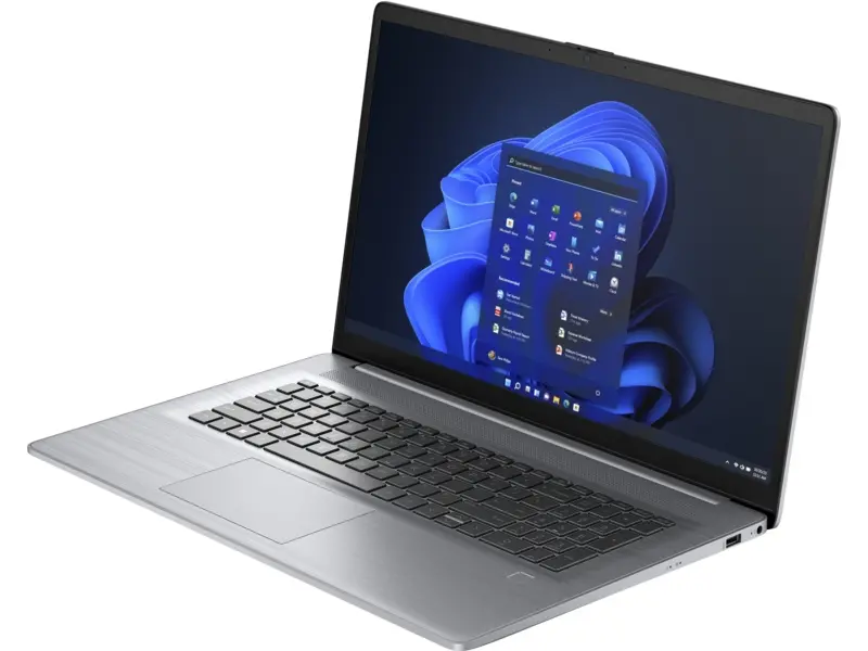 Лаптоп, HP 470 G10 Asteroid Silver, Core i7-1355U(up to 5GHz/12MB/10C), 17.3" FHD IPS AG 300nits, 16GB 3200Mhz 1DIMM, 512GB PCIe SSD, WiFi 6 + BT 5.3, Backlit Kbd, 3C Batt, Free DOS, 2Y Warranty - image 2