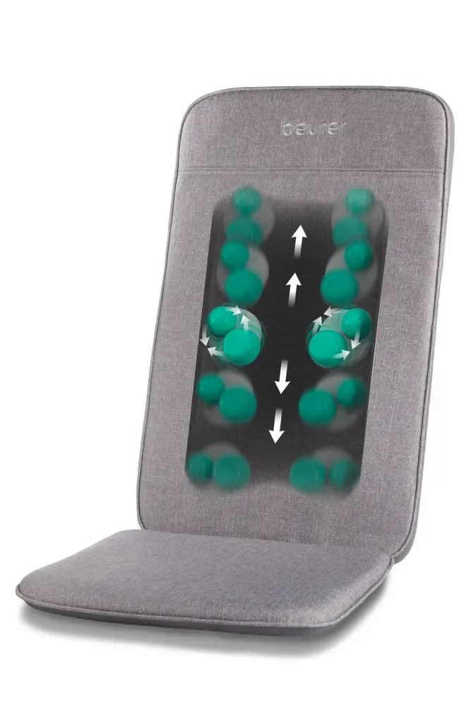 Масажор, Beurer MG 202 Shiatsu seat cover, Extra-light & slim back cover; 4-head massage system; Modern design and high-quality material; LED light; One-button operation - image 4