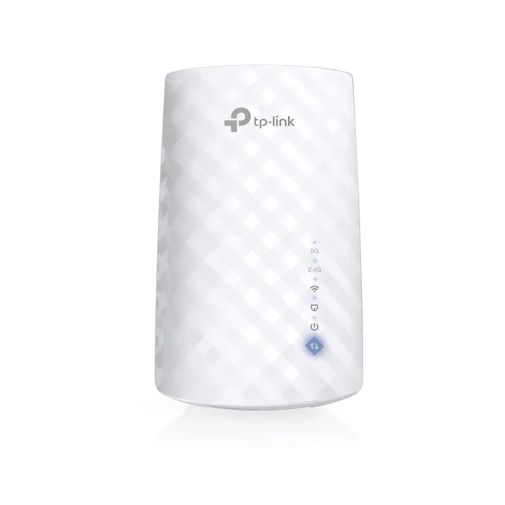 Extender Wi-Fi TP-Link RE190 AC750, conectare în priză, 433Mbps la 5GHz + 300Mbps la 2.4GHz, 802.11ac/a/b/g/n, buton WPS și Reset, 3 antene interne