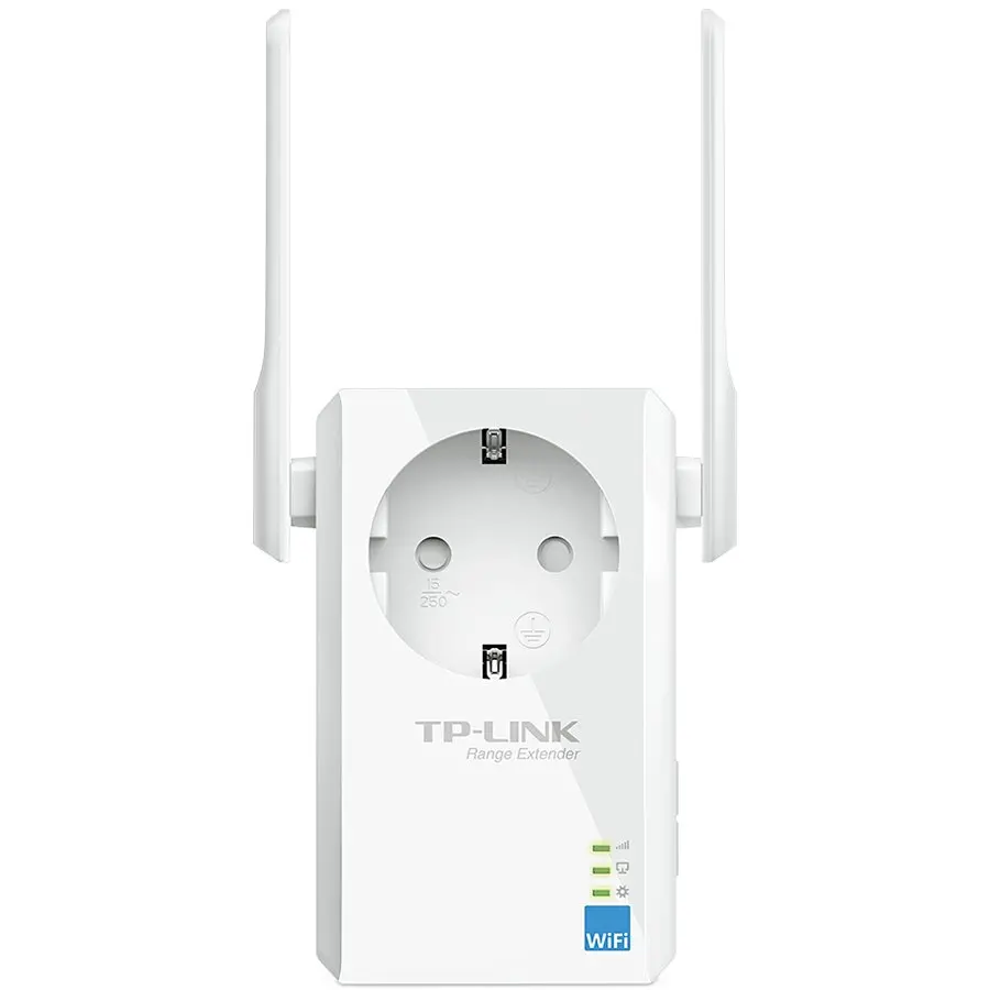 Repeater TP-Link TL-WA860RE, 300Mbps Wireless N Wall Plugged Range Extender with AC Passthrough, QCA(Atheros), 2T2R, 2.4GHz, 802.11n/g/b, Ranger Extender button, Range extender mode, with 2 fixed Antennas - image 1