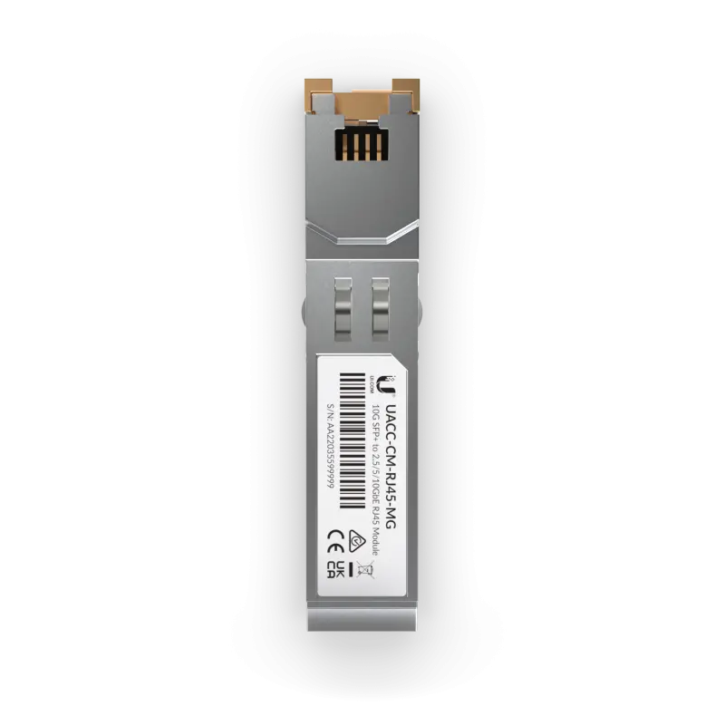 Ubiquiti UACC-CM-RJ45-MG προσαρμογέας SFP+ σε RJ45, 1/2.5/5/10 GbE είναι πομποδέκτης RJ45 που μπορεί να τοποθετηθεί σε θύρα SFP για τη σύνδεση - image 2