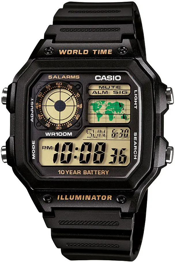 Ceas digital pentru bărbați Casio - Casio Collection - AE-1200WH-1BVDF