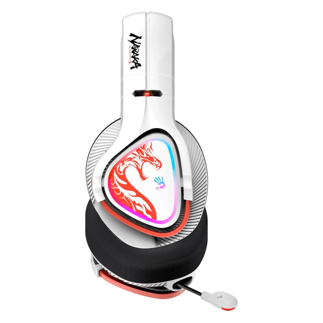 Căști de gaming A4TECH Bloody MR720 Naraka, RGB, Bluetooth + USB, Albe - image 2