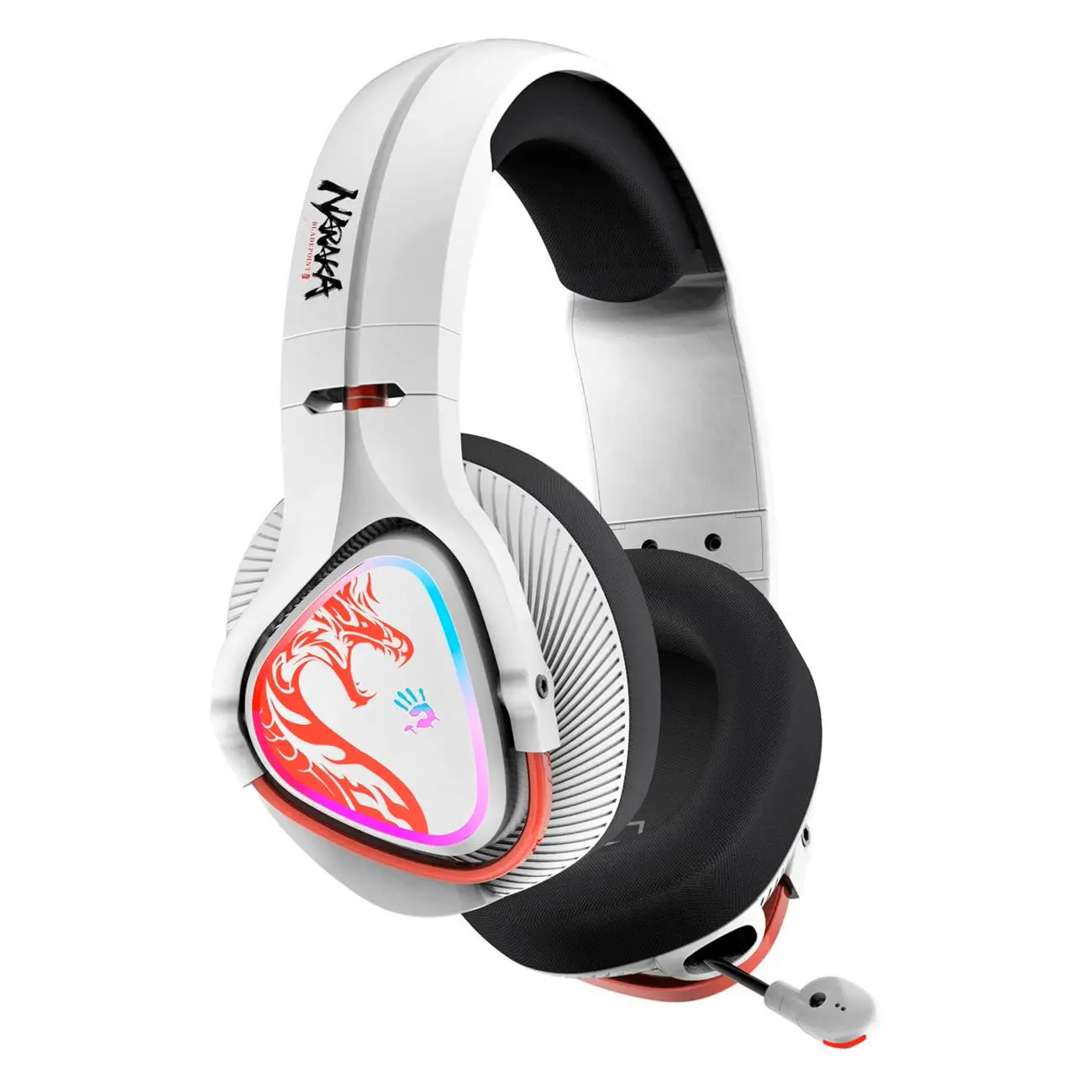 Gaming ακουστικά A4TECH Bloody MR720 Naraka, RGB, Bluetooth + USB, Λευκά - image 3