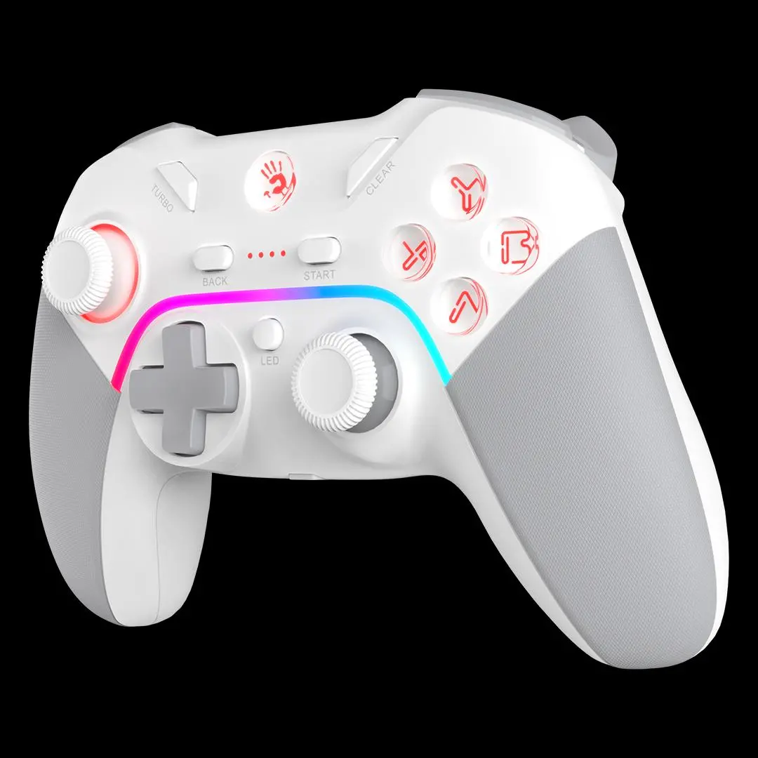 Controler de gaming A4tech Bloody GPW70, Cu fir și fără fir, RGB, Alb - image 3