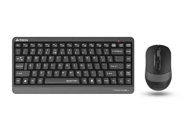 Σετ πληκτρολόγιο και ποντίκι A4TECH Fstyler FGS1110Q, Ασύρματο, Γκρι