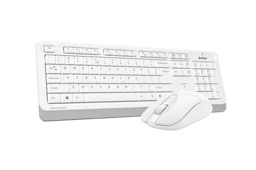 Комплект клавиатура и мишка A4TECH Fstyler FG1012, Безжичен, Бяла - image 1