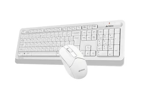 Комплект клавиатура и мишка A4TECH Fstyler FG1012, Безжичен, Бяла - image 2