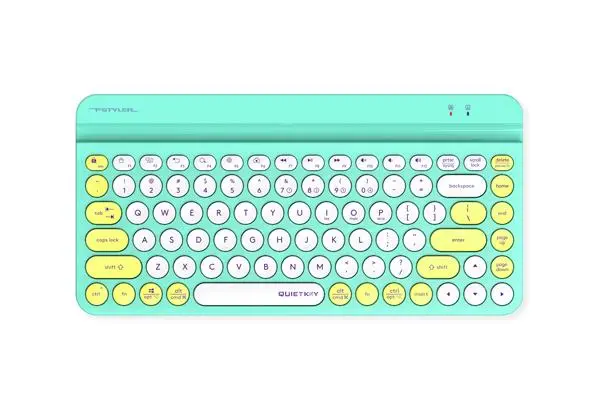 Tastatură fără fir A4tech Fstyler FBK30, Bluetooth, 2.4G, Suport pentru telefon, Chirilizată, Avocado