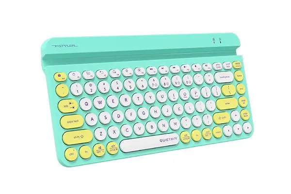 Безжична клавиатура A4tech Fstyler FBK30, Bluetooth, 2.4G, Стойка за телефон, Кирилизирана, Авокадо - image 2
