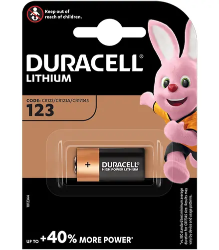 Baterie litiu foto DURACELL CR-123 3V - 1