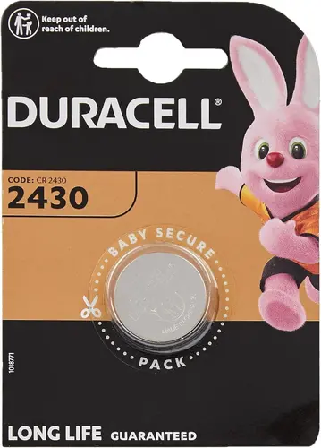 Μπαταρία κουμπί λιθίου DURACELL CR2430, 3V, 1 τεμ. σε blister, τιμή για 1 τεμ - 1