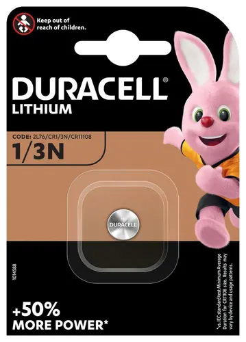 Baterie cu litiu CR-1/3N 3V pentru glucometre și aparate foto DURACELL DL1/3N - 1