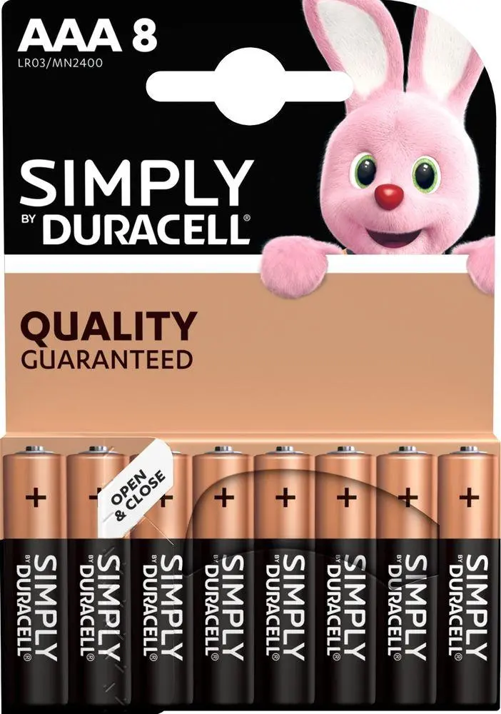Αλκαλική μπαταρία LR03 AAA 8pk blister SIMPLY MN2400 DURACELL