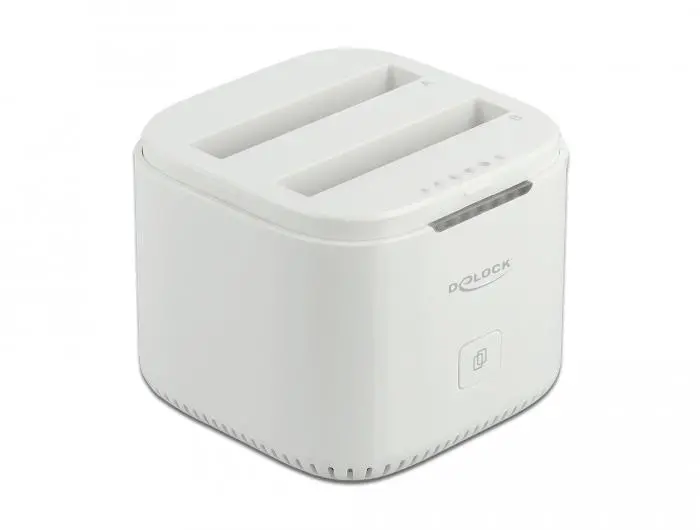 Stație Delock USB-C, pentru 2 x 2.5″ SATA HDD / SSD, Clonare