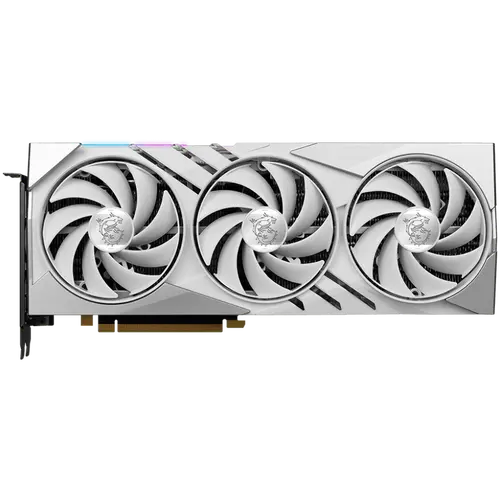 MSI Video Card Nvidia GeForce RTX 4070 Ti SUPER 16G GAMING SLIM WHITE, 16GB GDDR6X, 256-bit, 21 Gbps Effective Memory Clock, 2670 MHz Boost, 8448 CUDA Cores, 3x DisplayPort 1.4a, HDMI 2.1, RAY TRACING, Triple Fan, 700W Recommended PSU, 3Y - image 1