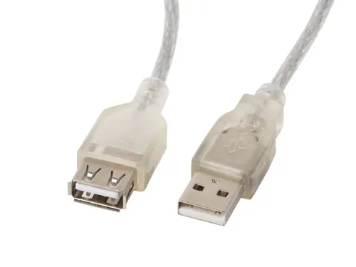 Καλώδιο, Lanberg προέκταση USB 2.0 AM-AF, 1.8m, διαφανής ferrite - 1
