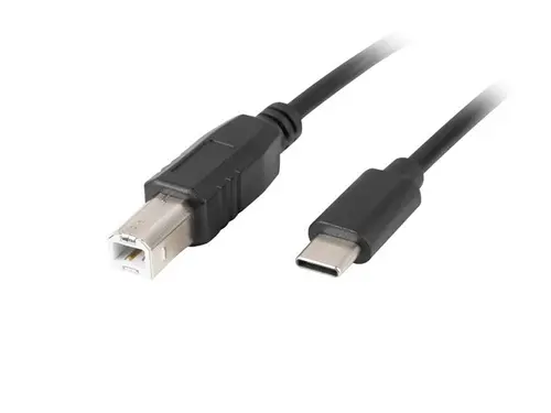 Cablu, Lanberg USB-C (M) -> USB-B (M) 2.0 ferrite cable 1.8m, negru - 1