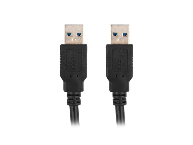 Кабел, Lanberg USB-A (M) -> USB-A (M) 3.0 cable 0.5m, black - image 1