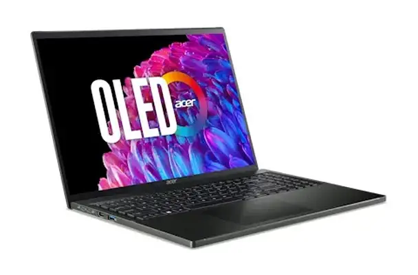 Лаптоп, Acer Swift Edge SFE16-44-R72Z, AMD Ryzen 7 8840U with Personal AI(up to 5.1GHz, 16MB), 16" 3.2K OLED 120Hz, WQXGA+(3200x2000), 32GB LPDDR5, 1024GB PCIe NVMe SSD, AMD Radeon, Micro SD reader, QHD cam+mic, FPR, WiFi 6E, BT, KB Backlit, Win 11 Home, Black - image 1