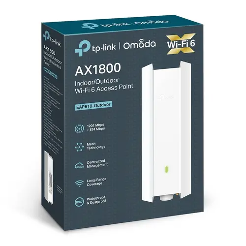 TP-Link EAP610-Outdoor AX1800 Outdoor Dual-Band Wi-Fi 6 Access Point,1× G RJ45 Port,574Mbps at 2.4 GHz + 1201 Mbps at 5 GHz,IP67,4×Internal Antennas,Mesh, Seamless Roaming, MU-MIMO, Band Steering, Beamforming,Load Balance, Airtime Fairness,Omada app - image 8