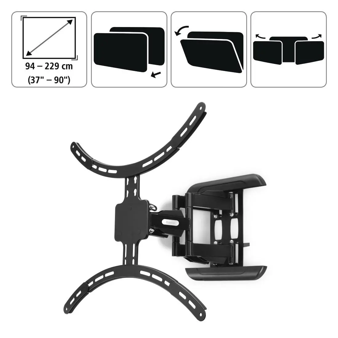 Стойка за TV Hama FULLMOTION, 229 см (90") до 50 кг, напълно мобилна, 220837 - image 4