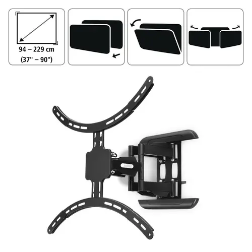 Стойка за TV Hama FULLMOTION, 229 см (90") до 50 кг, напълно мобилна, 220837 - image 4