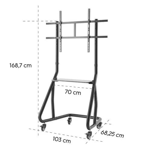 HAMA Метална стойка за TV, Trolley, 254 см (100"), 220875 - image 9