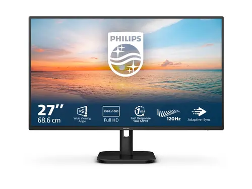 Monitor, Philips 27E1N1100A, 27" IPS WLED, 1920x1080@100Hz, 4ms GtG, 1ms MPRT, 250cd m/2, 1300:1, Mega Infinity DCR, Adaptive Sync, FlickerFree - 1