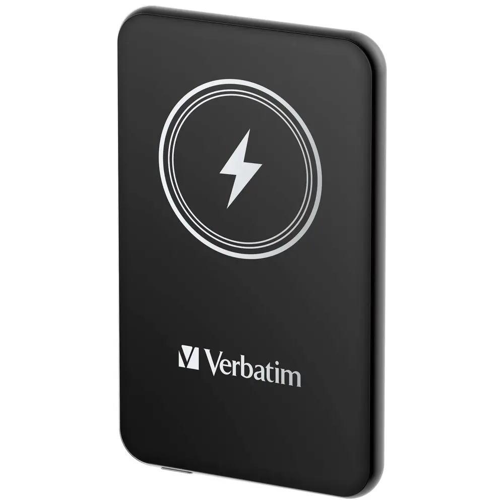 Външна батерия, Verbatim MCP-5BK Power Pack 5000 mAh with UBS-C PD 20W / Magnetic Wireless Charging 15W Black - image 1
