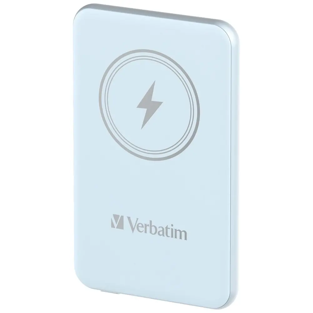 Външна батерия, Verbatim MCP-5BE Power Pack 5000 mAh with UBS-C PD 20W / Magnetic Wireless Charging 15W Blue - image 1