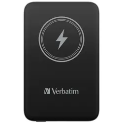 Външна батерия, Verbatim MCP-10BK Power Pack 10000 mAh with UBS-C PD 20W / Magnetic Wireless Charging 15W Black