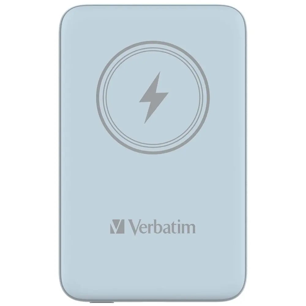 Външна батерия, Verbatim MCP-10BE Power Pack 10000 mAh with UBS-C PD 20W / Magnetic Wireless Charging 15W Blue