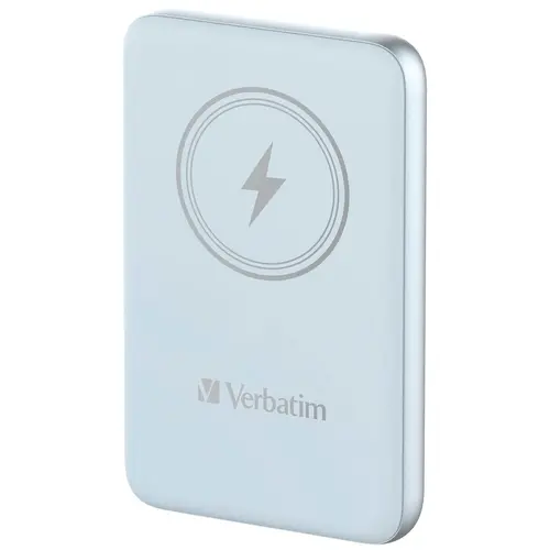 Външна батерия, Verbatim MCP-10BE Power Pack 10000 mAh with UBS-C PD 20W / Magnetic Wireless Charging 15W Blue - image 1