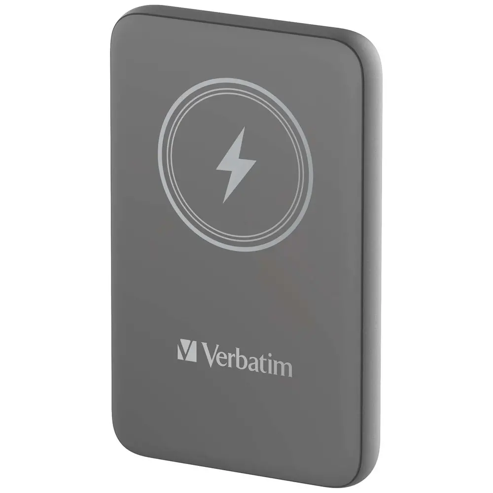 Външна батерия, Verbatim MCP-10GY Power Pack 10000 mAh with UBS-C PD 20W / Magnetic Wireless Charging 15W Grey - image 1