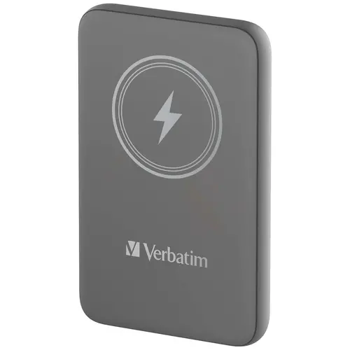 Външна батерия, Verbatim MCP-10GY Power Pack 10000 mAh with UBS-C PD 20W / Magnetic Wireless Charging 15W Grey - image 1