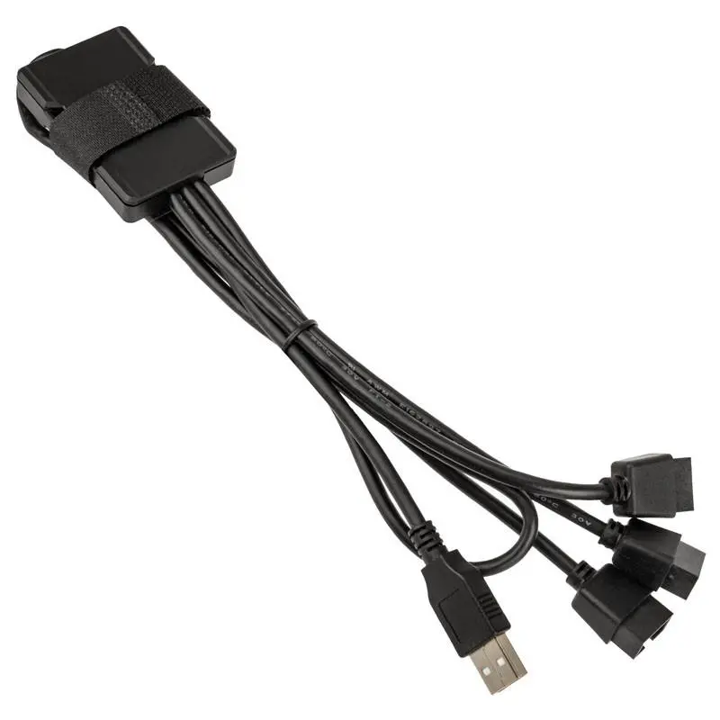 Hub USB Lian Li PW-U2TPAB USB 2.0 1-la-3 Hub - Negru