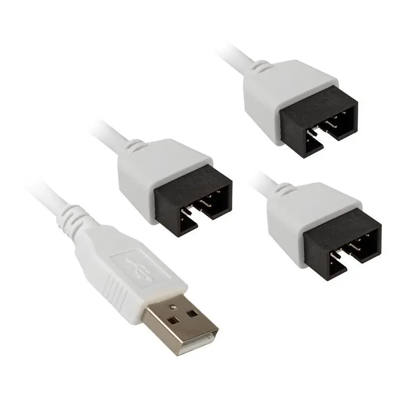 USB Хъб Lian Li PW-U2TPAB USB 2.0 1-към-3 Hub - Бяло - image 1