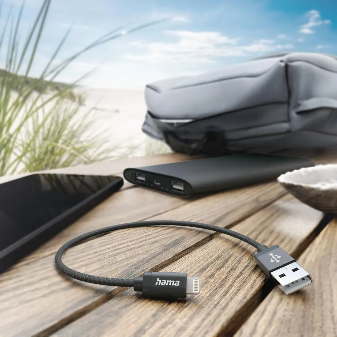 Кабел за зареждане USB-A -Lightning, 0.2м, 201578 - image 1