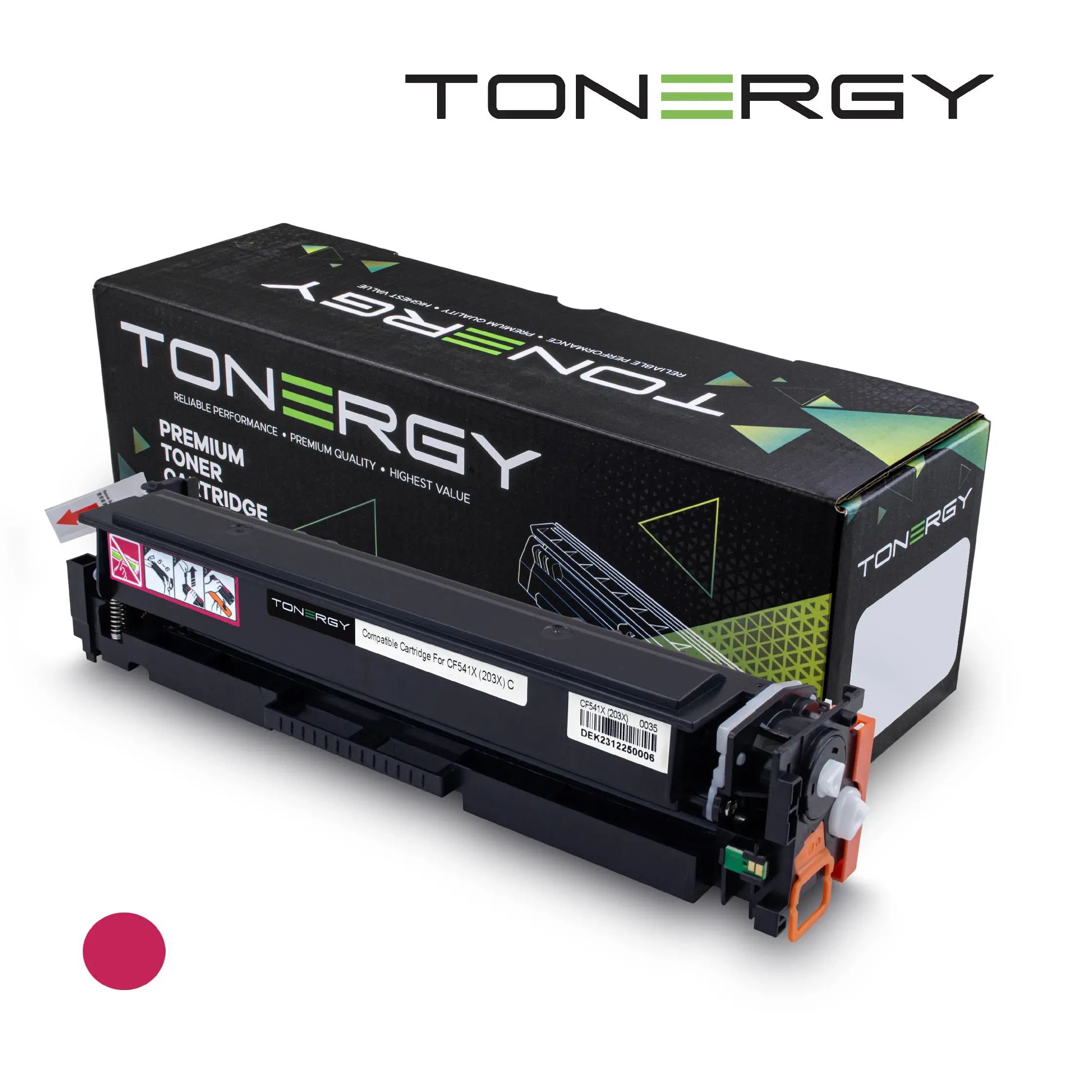 Тонер касета, Tonergy, Cyan, висок капацитет 2.5k – съвместима с HP 203X CF541X