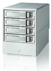 ARC-5020 box RAID extern pentru 4 HDD SATAII, conexiune eSATA(3Gbps)/USB2.0, suportă nivelurile RAID 0, 1, 10(1E), 3, 5, Single Disk sau JBOD, mai