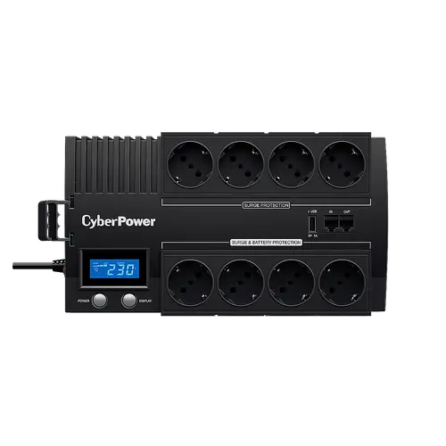 Десктоп енергоспестяващ UPS с AVR и LCD дисплей, 700VA/420W, 8x Schuko, Runtime at 90W ( min ):28, Surge and Spike protection; BR700ELCD - image 1