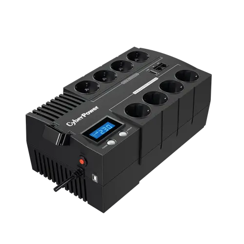 UPS desktop cu economie de energie, cu AVR și afișaj LCD, 700VA/420W, 8x Schuko, Autonomie la 90W ( min ):28, Protecție la supratensiune și vârfuri - 1