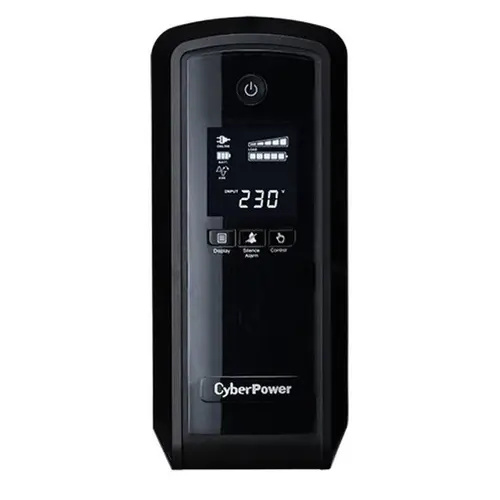 UPS cu economie de energie, cu AVR, afișaj LCD și ieșire sinusoidală (compatibil Active PFC), 900VA/540W, 6x Schuko, Autonomie la 100W ( min ):27 - 1