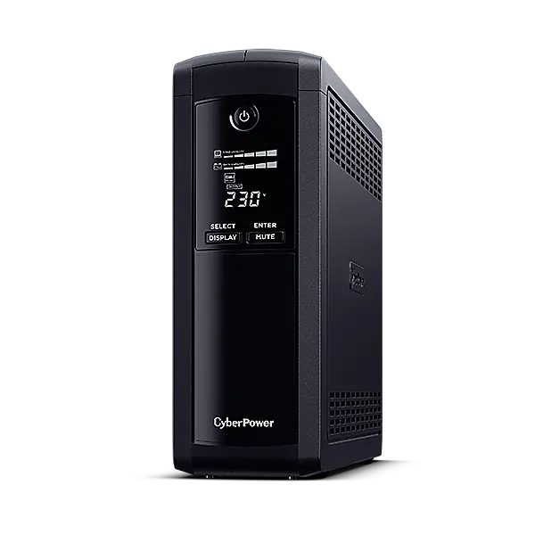 UPS cu economie de energie, cu AVR și afișaj LCD, 1600VA/960W, 4x Schuko, Autonomie la 480W ( min ):11, Protecție la supratensiune și vârfuri