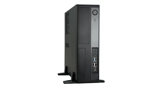 Case S.F.F. slim mATX 1x5.25", 3x3.5", 2xUSB3.0, 2xUSB2.0, HD Audio, with TFX 300W PSU 85+, 330 x 96 x 365 mm, black, screwless