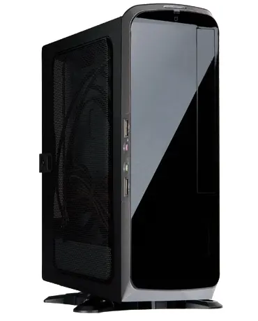 Case S.F.F. slim Mini-ITX Mini-DTX 1xSlim ODD, 2.5" HDDx2, USB3.0x2, HD Audio, 150W internal PSU, 3-in-1 Card Reader, eSATA